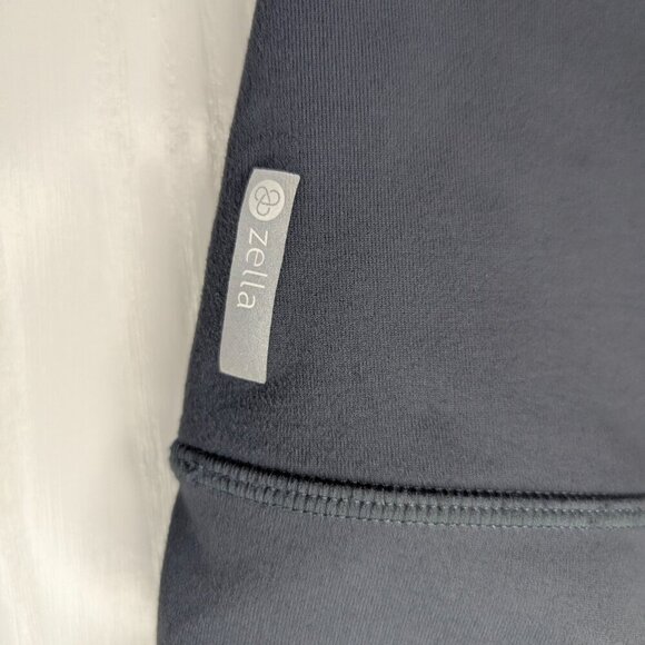 Zella Twin High-Rise Grey Crop Leggings with Mesh Detail - SZ S - Picture 4 of 5